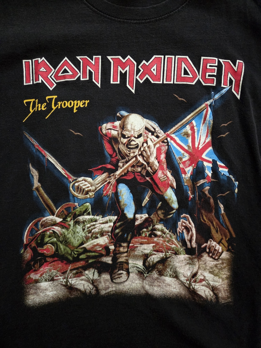 Black Iron Maiden Vintage 'The Trooper' Graphic Tee